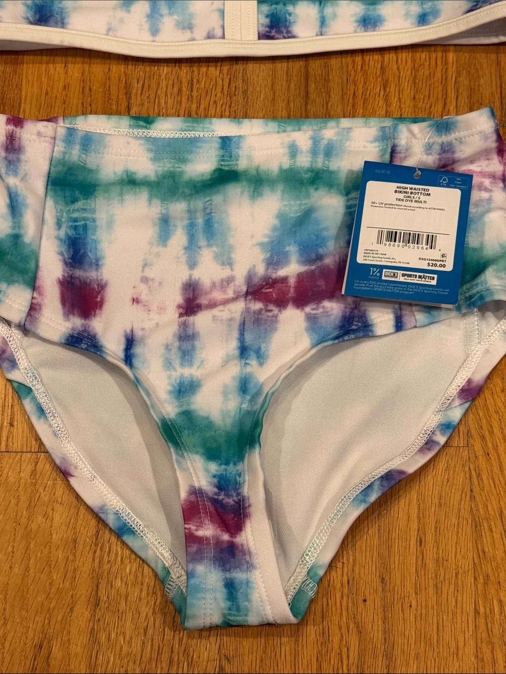 DSG Tie-Dye Top and Bottom Girls Swim Set - Picture 2 of 6